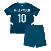 Maglie da calcio Olympique de Marseille Mason Greenwood #10 Seconda Maglia Bambino 2024-25 Manica Corta (+ Pantaloni corti)